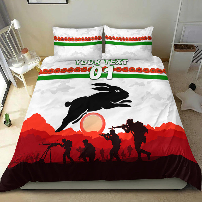 custom-personalised-south-sydney-rabbitohs-anzac-2022-bedding-set-simple-style-white