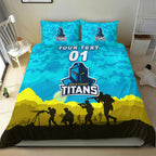 custom-personalised-gold-coast-titans-anzac-2022-bedding-set-simple-style