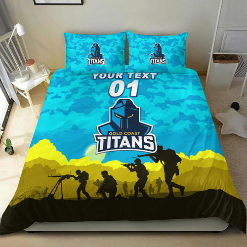 custom-personalised-gold-coast-titans-anzac-2022-bedding-set-simple-style