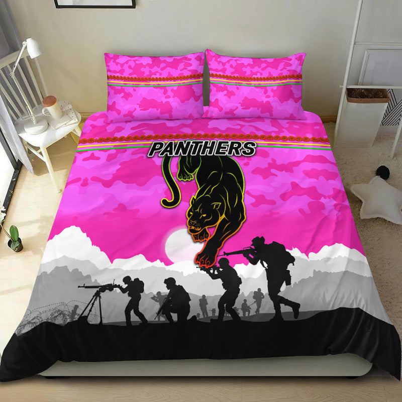 penrith-panthers-anzac-2022-bedding-set-simple-style-pink