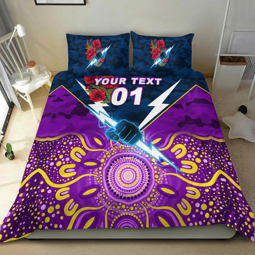 custom-personalised-melbourne-storm-anzac-2022-bedding-set-indigenous-vibes