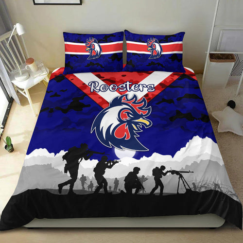 sydney-roosters-anzac-2022-bedding-set-simple-style-blue