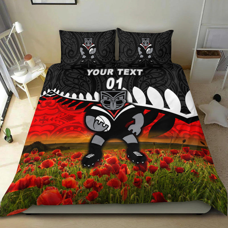 custom-personalised-new-zealand-warriors-anzac-2022-bedding-set-maori-poppy-flowers-vibes