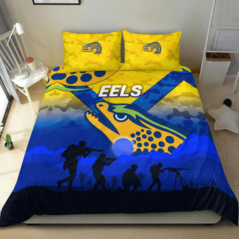 parramatta-eels-anzac-2022-bedding-set-simple-style-gold