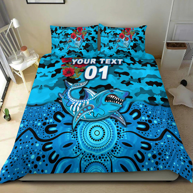 custom-personalised-cronulla-sutherland-sharks-anzac-2022-bedding-set-indigenous-vibes