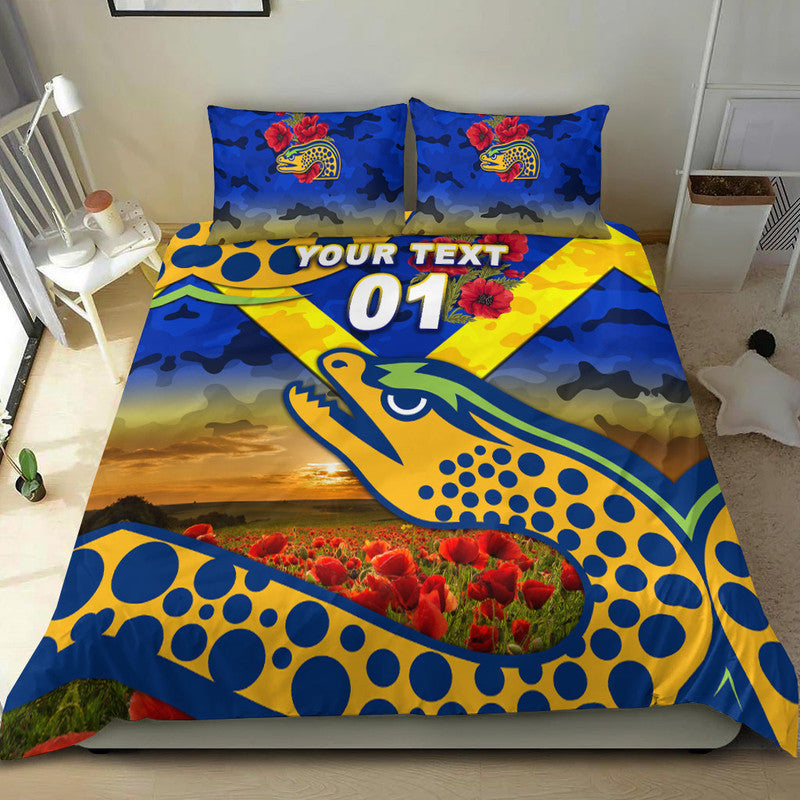 custom-personalised-parramatta-eels-anzac-2022-bedding-set-poppy-flowers-vibes-blue