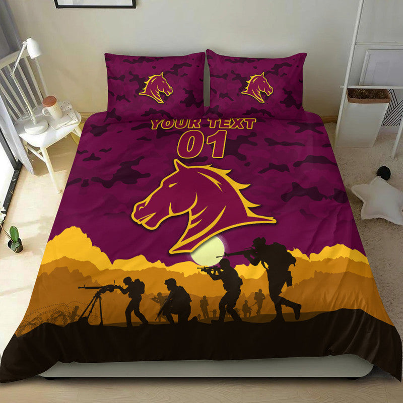 custom-personalised-brisbane-broncos-anzac-2022-bedding-set-simple-style-maroon