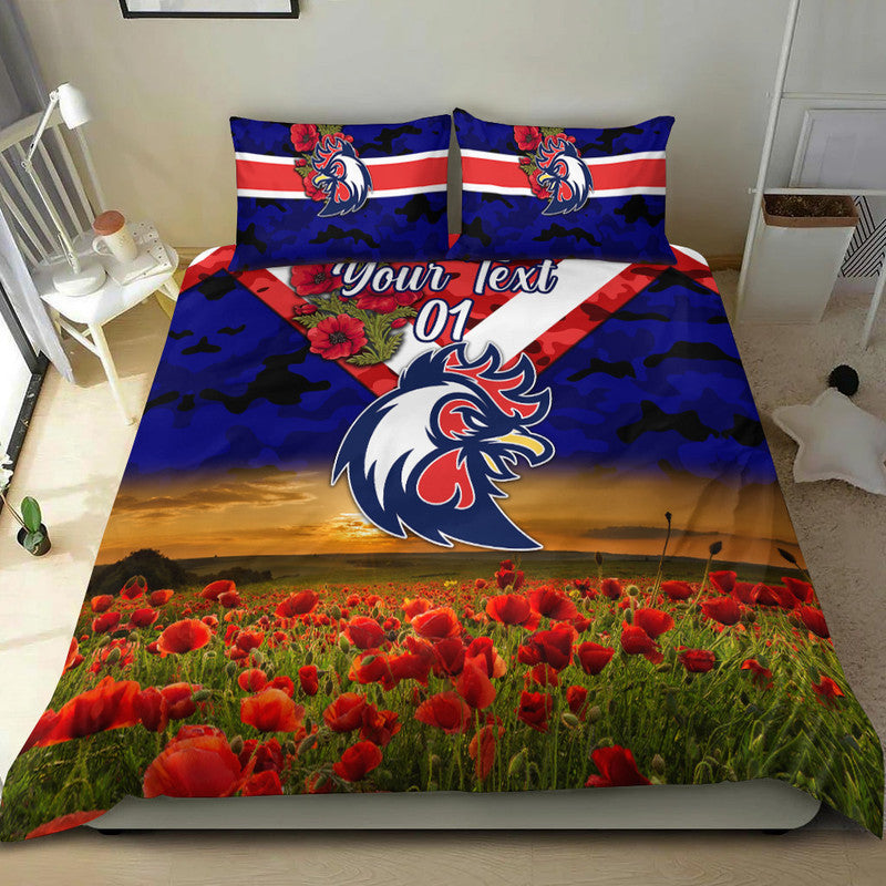 custom-personalised-sydney-roosters-anzac-2022-bedding-set-poppy-flowers-vibes-blue