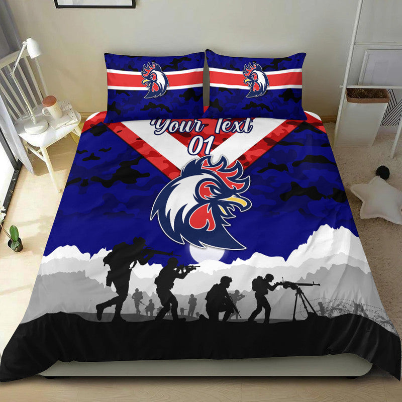 custom-personalised-sydney-roosters-anzac-2022-bedding-set-simple-style-blue