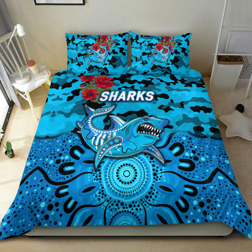 cronulla-sutherland-sharks-anzac-2022-bedding-set-indigenous-vibes