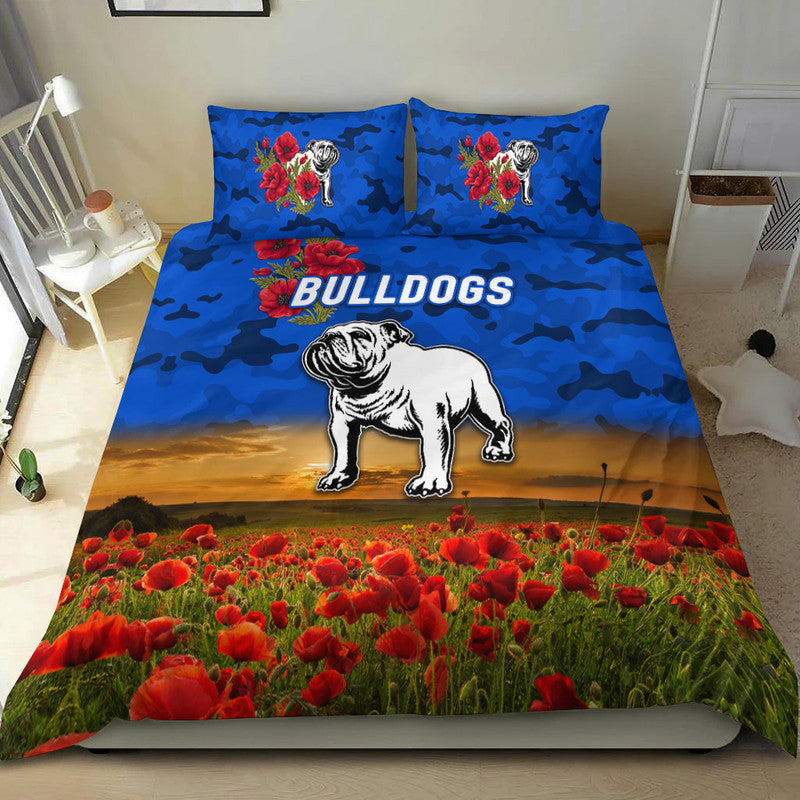 canterbury-bankstown-bulldogs-anzac-2022-bedding-set-poppy-flowers-vibes-blue