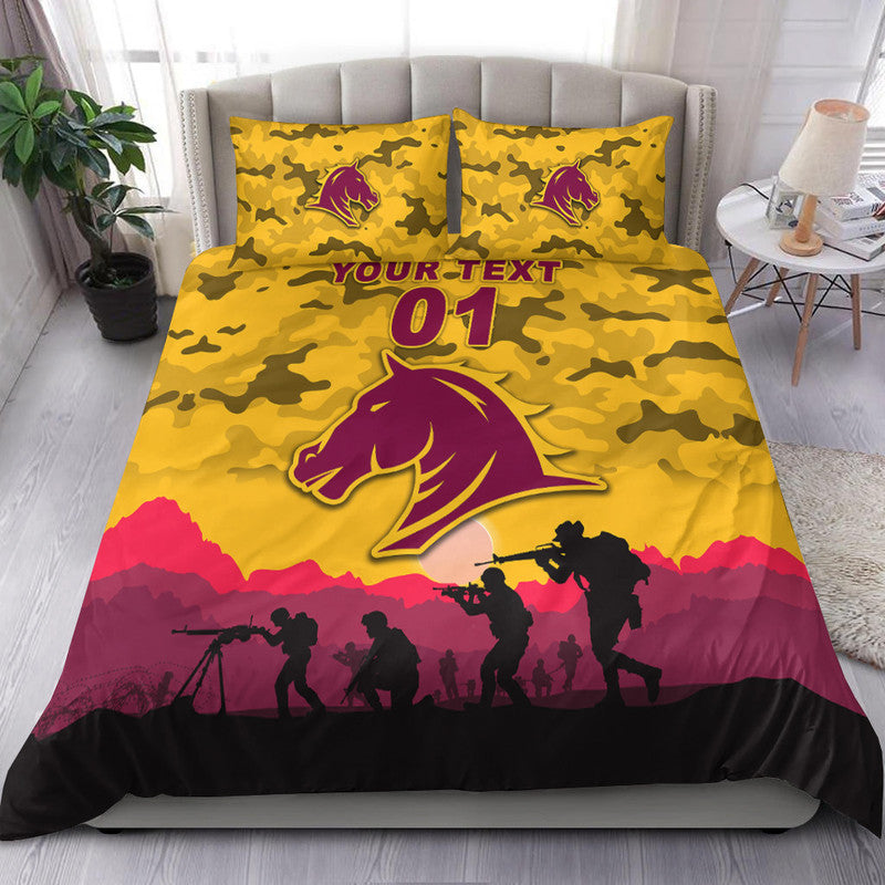 custom-personalised-brisbane-broncos-anzac-2022-bedding-set-simple-style-gold