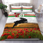 custom-personalised-south-sydney-rabbitohs-anzac-2022-bedding-set-poppy-flowers-vibes-white