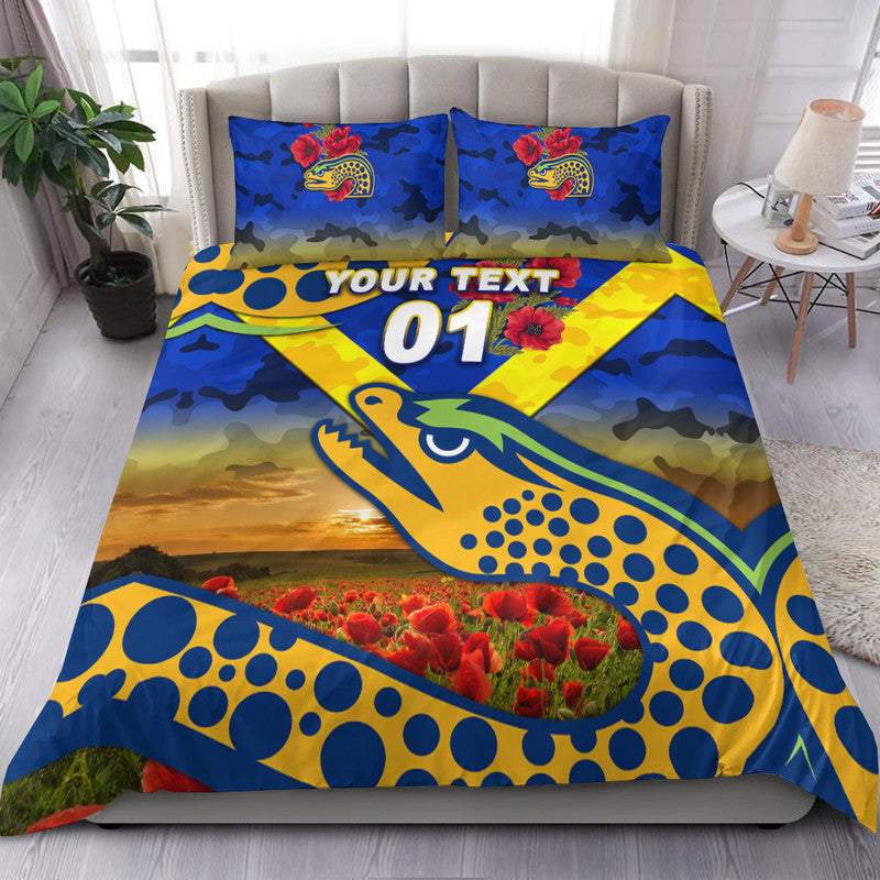 custom-personalised-parramatta-eels-anzac-2022-bedding-set-poppy-flowers-vibes-blue