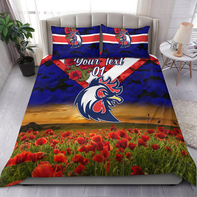 custom-personalised-sydney-roosters-anzac-2022-bedding-set-poppy-flowers-vibes-blue