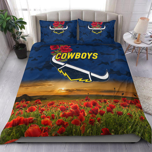 north-queensland-cowboys-anzac-2022-bedding-set-poppy-flowers-vibes-blue