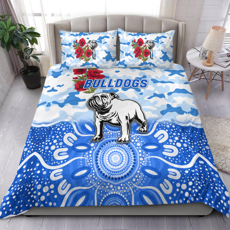 canterbury-bankstown-bulldogs-anzac-2022-bedding-set-indigenous-vibes-white