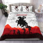 st-george-illawarra-dragons-anzac-2022-bedding-set-simple-style-white