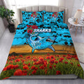 cronulla-sutherland-sharks-anzac-2022-bedding-set-poppy-flowers-vibes