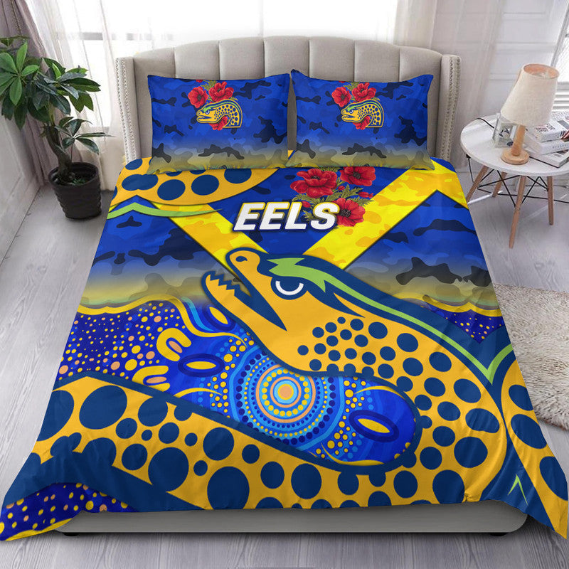 parramatta-eels-anzac-2022-bedding-set-indigenous-vibes-blue