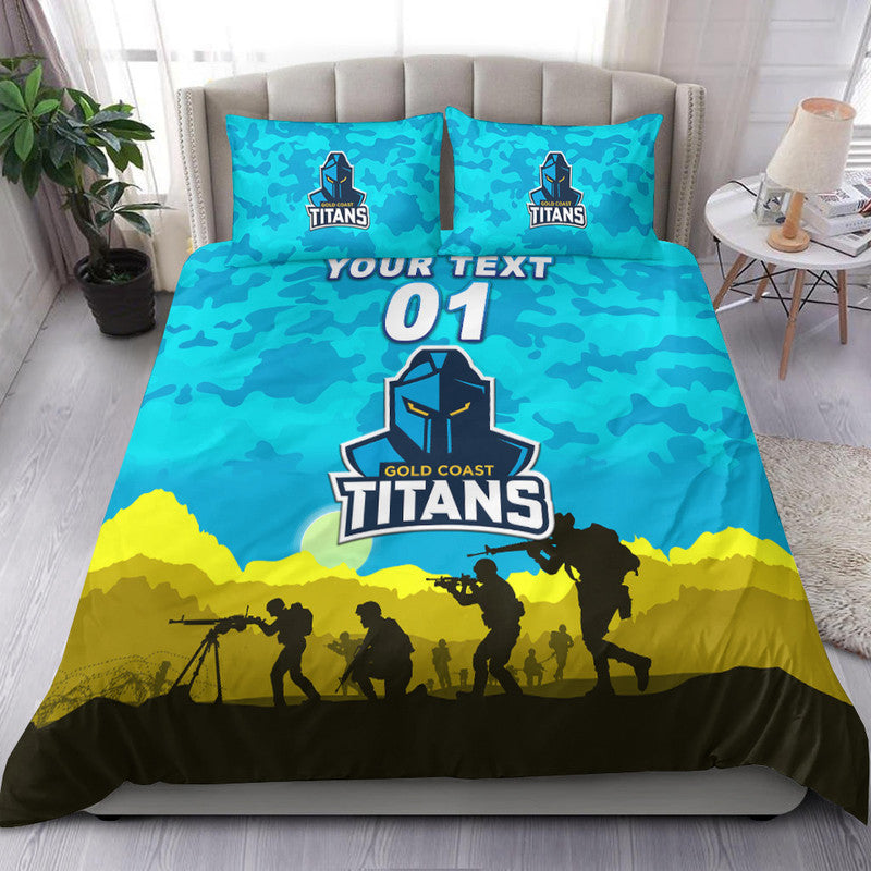 custom-personalised-gold-coast-titans-anzac-2022-bedding-set-simple-style