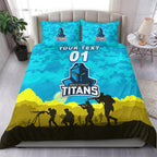 custom-personalised-gold-coast-titans-anzac-2022-bedding-set-simple-style