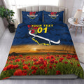 custom-personalised-north-queensland-cowboys-anzac-2022-bedding-set-poppy-flowers-vibes-blue