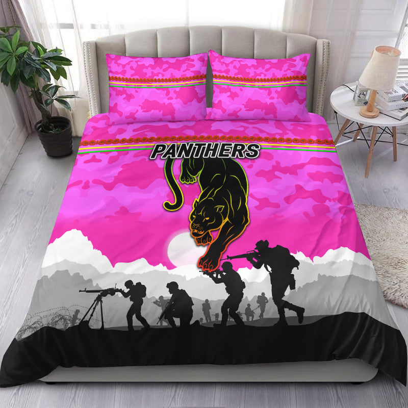 penrith-panthers-anzac-2022-bedding-set-simple-style-pink