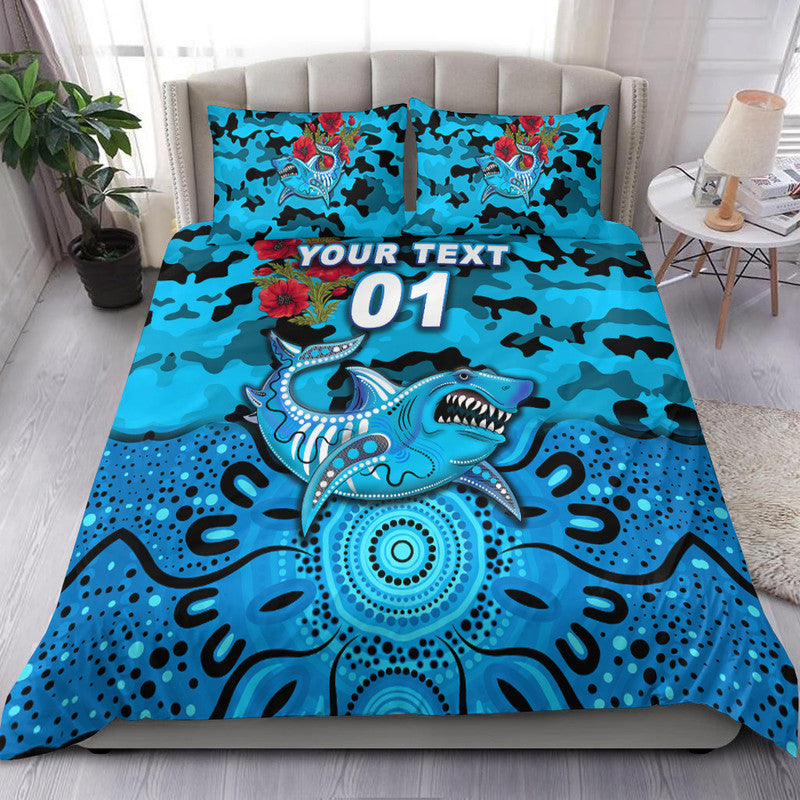 custom-personalised-cronulla-sutherland-sharks-anzac-2022-bedding-set-indigenous-vibes