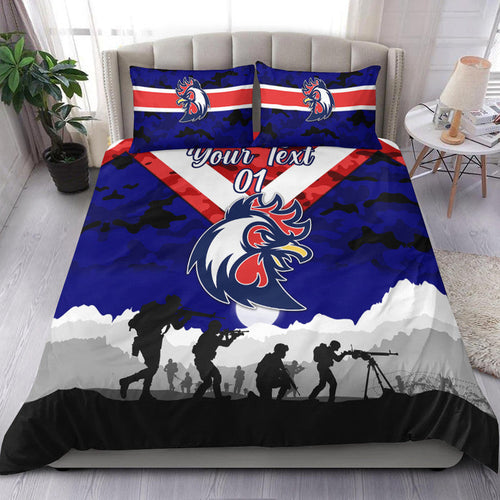 custom-personalised-sydney-roosters-anzac-2022-bedding-set-simple-style-blue