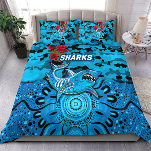 cronulla-sutherland-sharks-anzac-2022-bedding-set-indigenous-vibes
