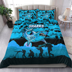 cronulla-sutherland-sharks-anzac-2022-bedding-set-simple-style-black