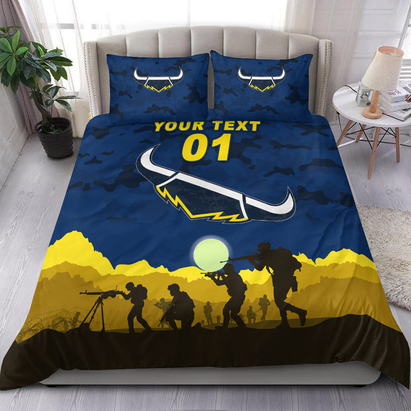 custom-personalised-north-queensland-cowboys-anzac-2022-bedding-set-simple-style-blue