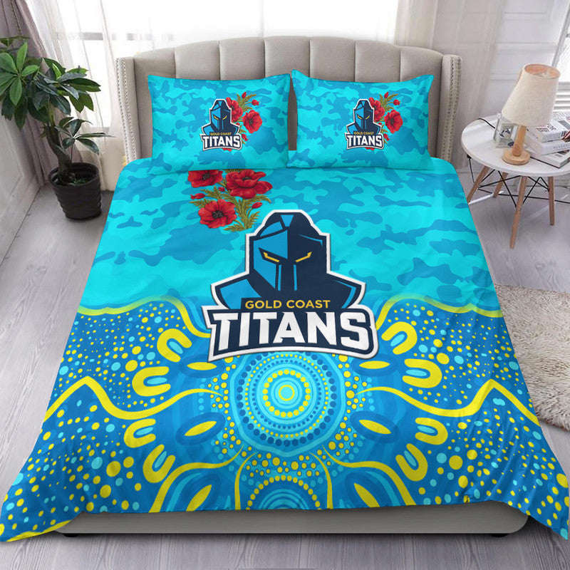 gold-coast-titans-anzac-2022-bedding-set-indigenous-vibes