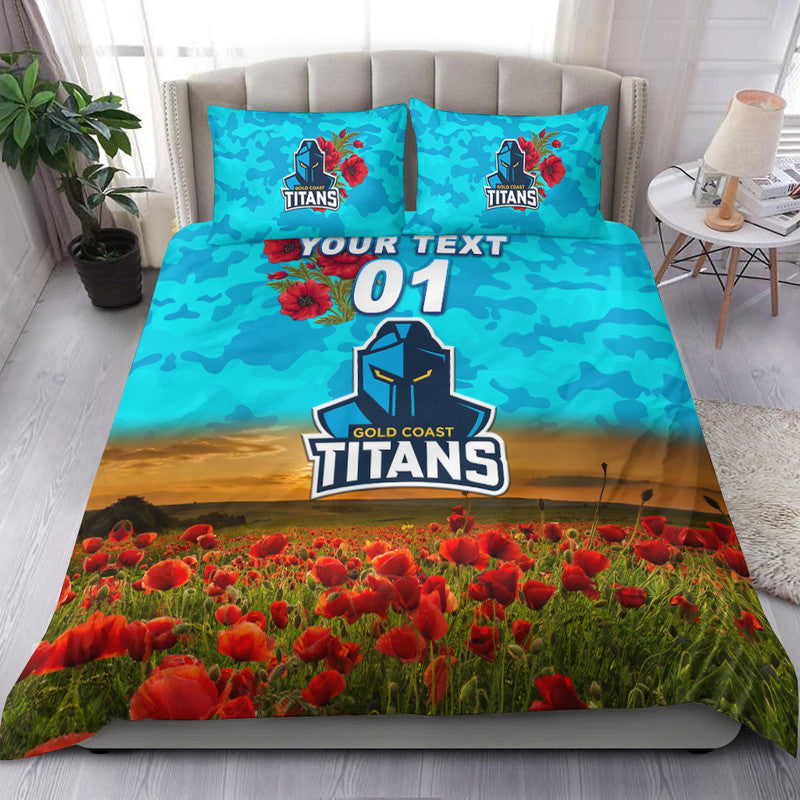 custom-personalised-gold-coast-titans-anzac-2022-bedding-set-poppy-flowers-vibes