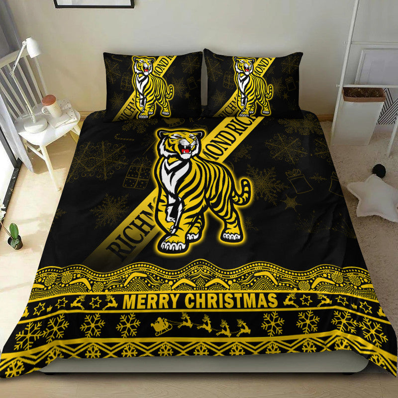 richmond-tigers-unique-winter-season-bedding-set-tigers-merry-christmas-no1