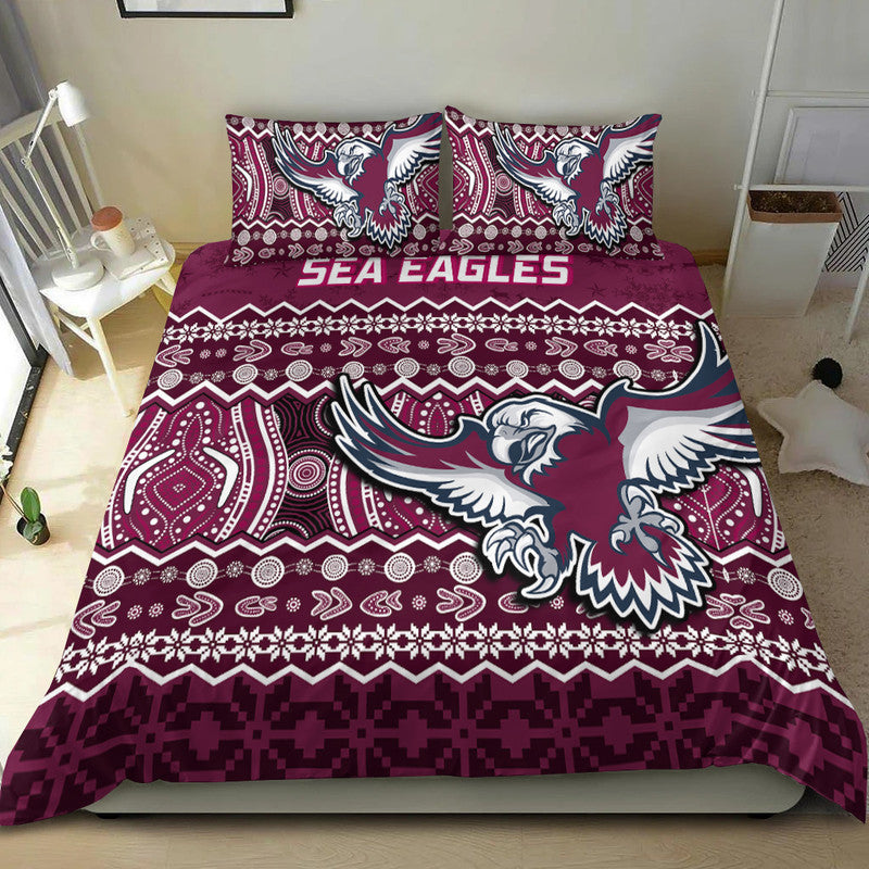 manly-warringah-maroon-sea-eagles-christmas-vibe-bedding-set