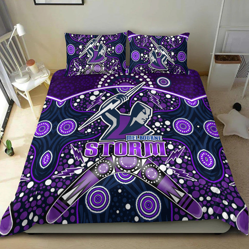 storm-rugby-bedding-set-melbourne-boomerang-indigenous-dots