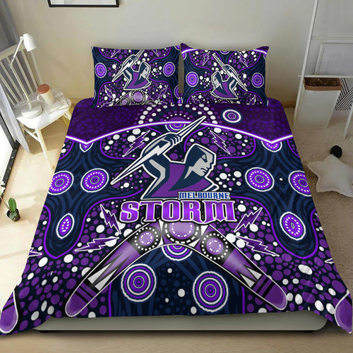 storm-rugby-bedding-set-melbourne-boomerang-indigenous-dots