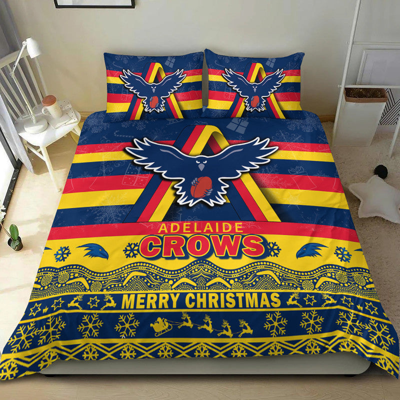 adelaide-crows-unique-winter-season-bedding-set-adelaide-merry-christmas-no1