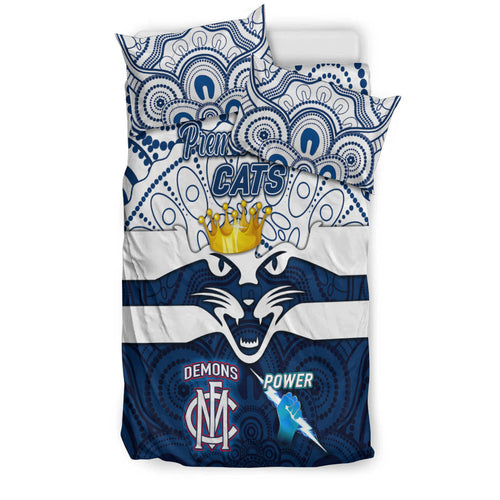 geelong-cats-indigenous-bedding-set-football-2021-premiers-the-king