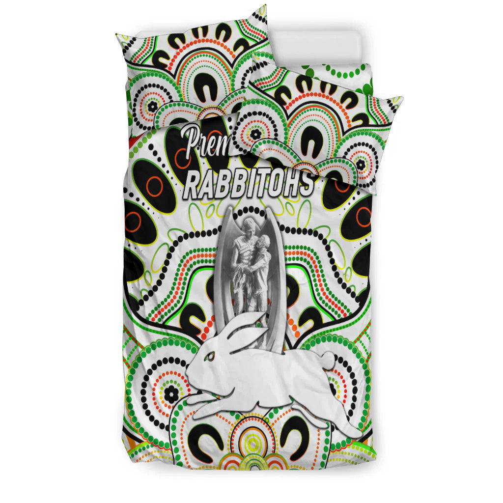 south-sydney-rabbitohs-bedding-set-2021-indigenous-premiers-trophy-white