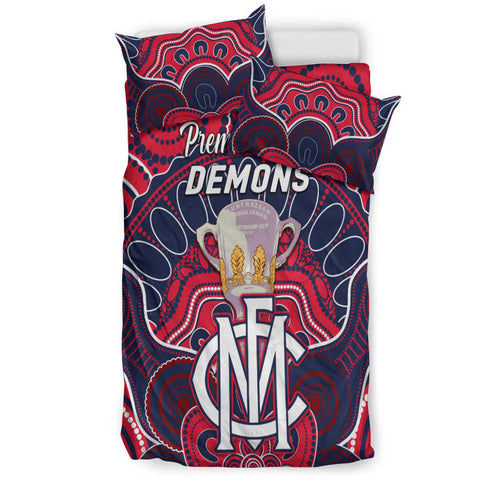 melbourne-demons-indigenous-bedding-set-football-2021-premiers-trophy