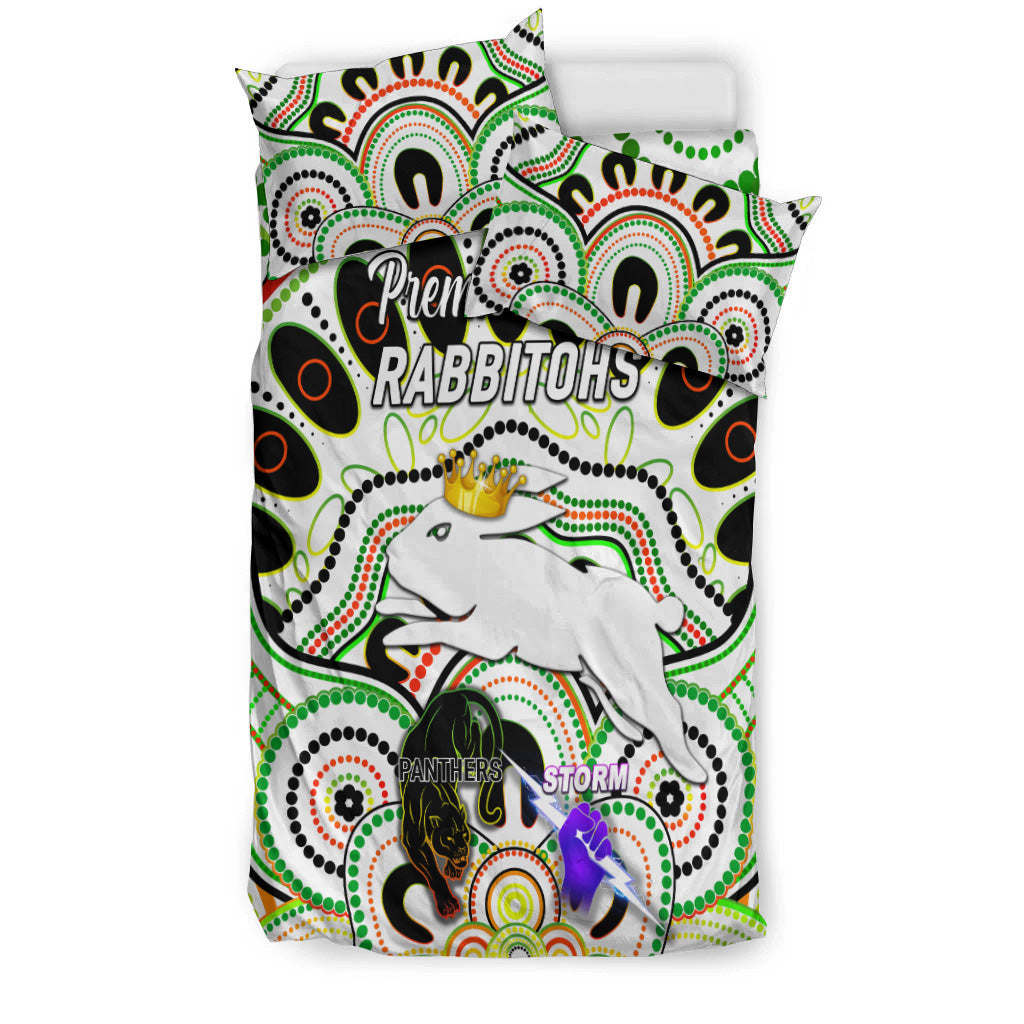 south-sydney-rabbitohs-bedding-set-2021-indigenous-premiers-the-king-white