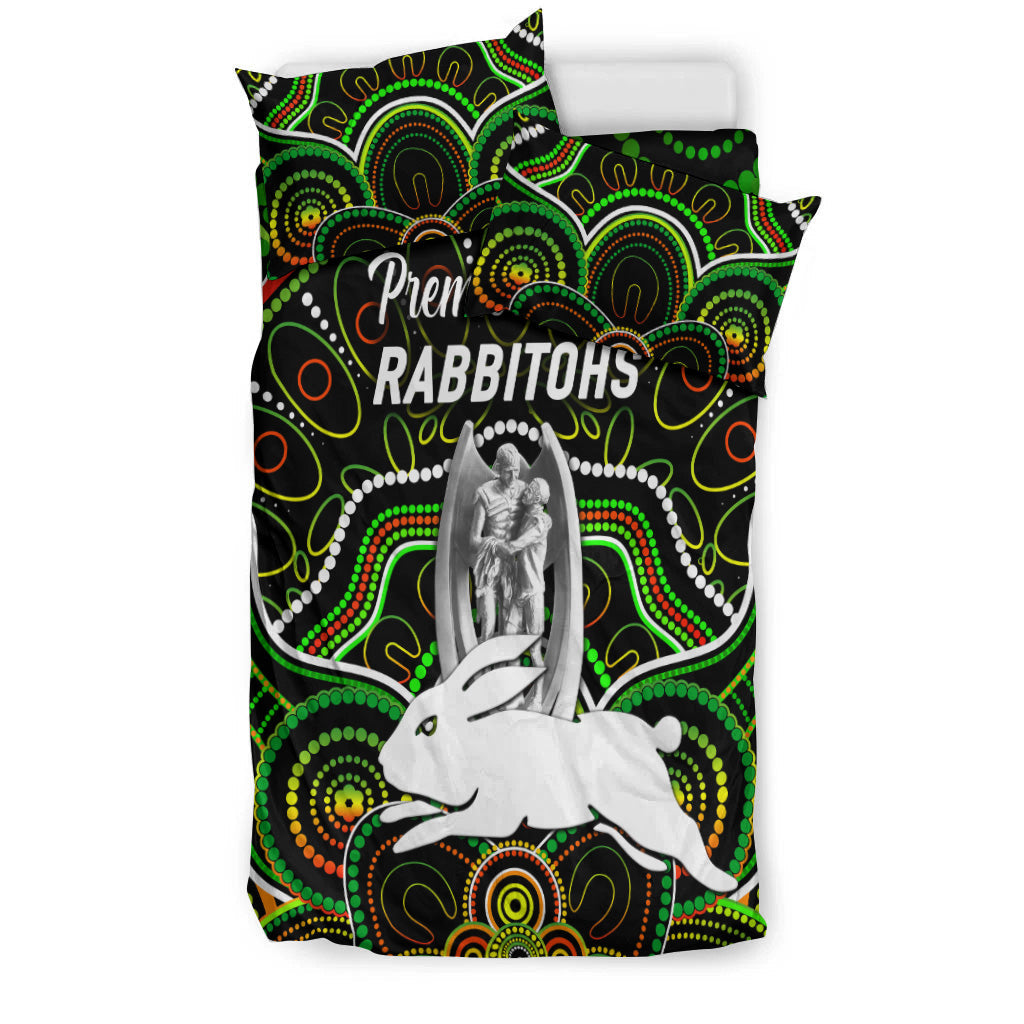 south-sydney-rabbitohs-bedding-set-2021-indigenous-premiers-trophy-black