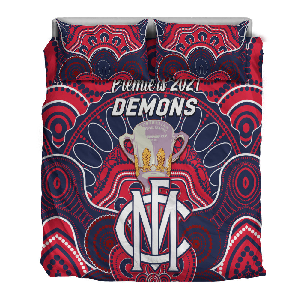 melbourne-demons-indigenous-bedding-set-football-2021-premiers-trophy