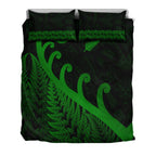 new-zealand-rugby-maori-bedding-set-silver-fern-koru-vibes-green