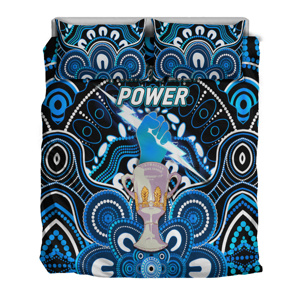 port-adelaide-power-indigenous-bedding-set-football-2021-premiers-trophy