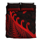 new-zealand-rugby-maori-bedding-set-silver-fern-koru-vibes-red