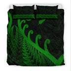 new-zealand-rugby-maori-bedding-set-silver-fern-koru-vibes-green